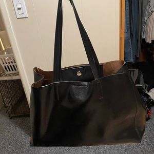 Banana Republic Black Leather Taylor East West Tote - Perfect Condition